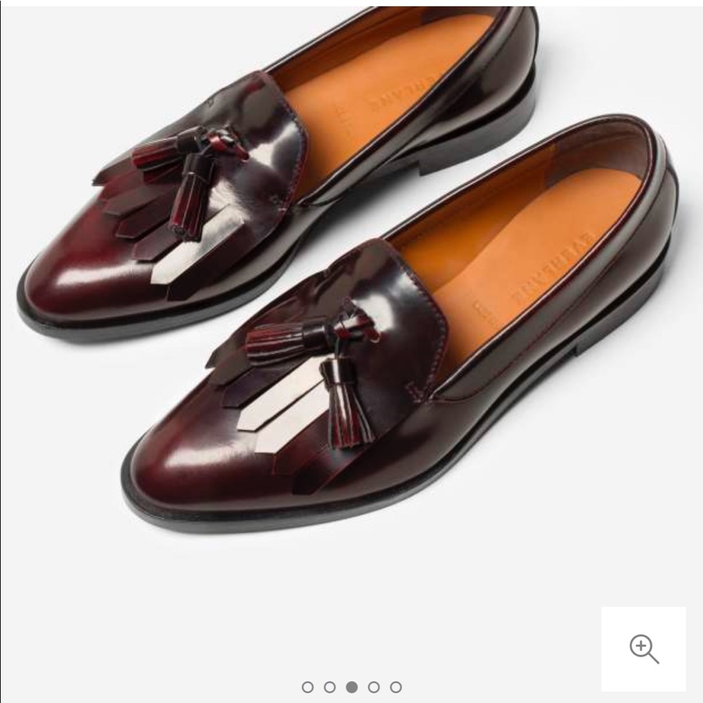 Everlane modern tassel loafer (color oxblood)